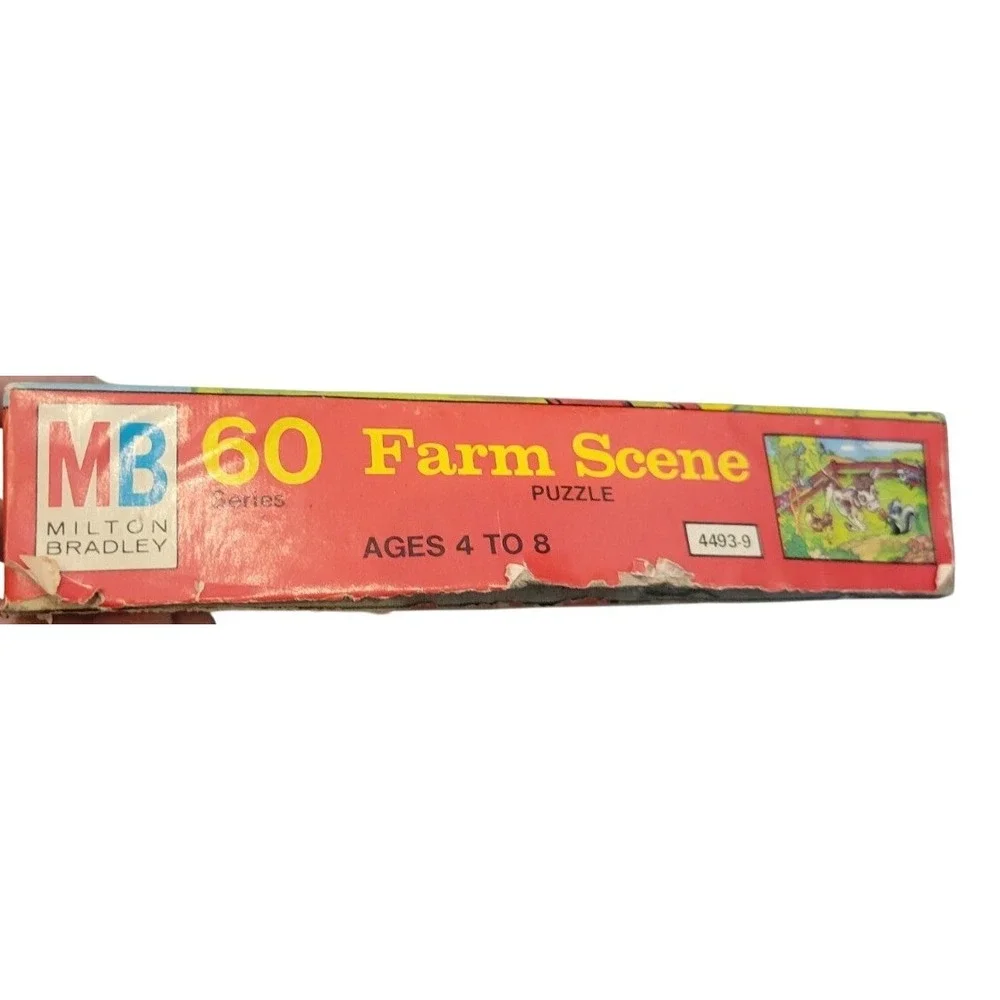 Milton‎ Bradley Farm Scene Puzzle 60 Series Vintage 1977 Kids Toy games Retro